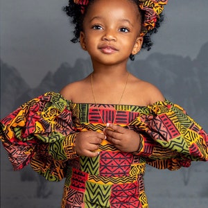 Ankara Dress for Little Girls, African Print Dresses for Girls, Birthday Dress for Girls, African Princess Dresses