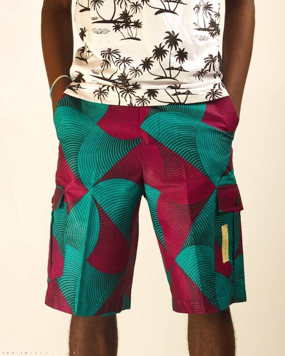 african print shorts
