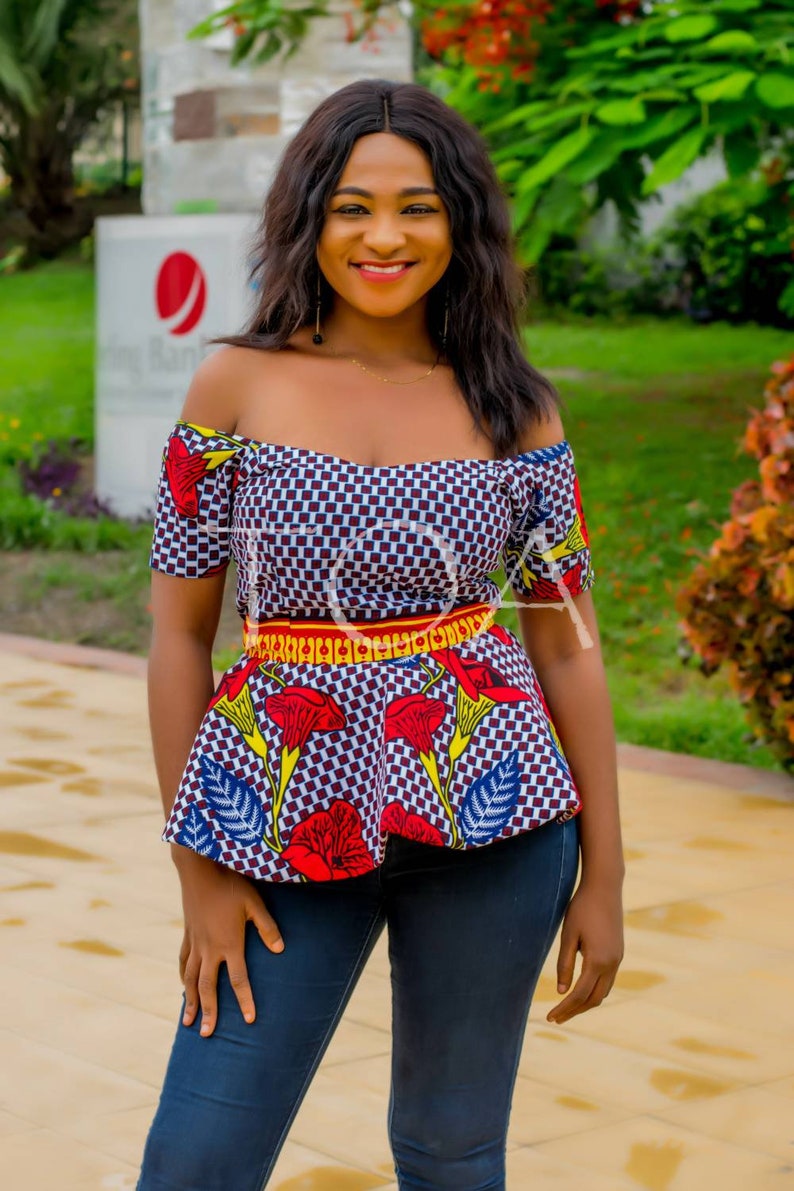 off shoulder peplum top ankara