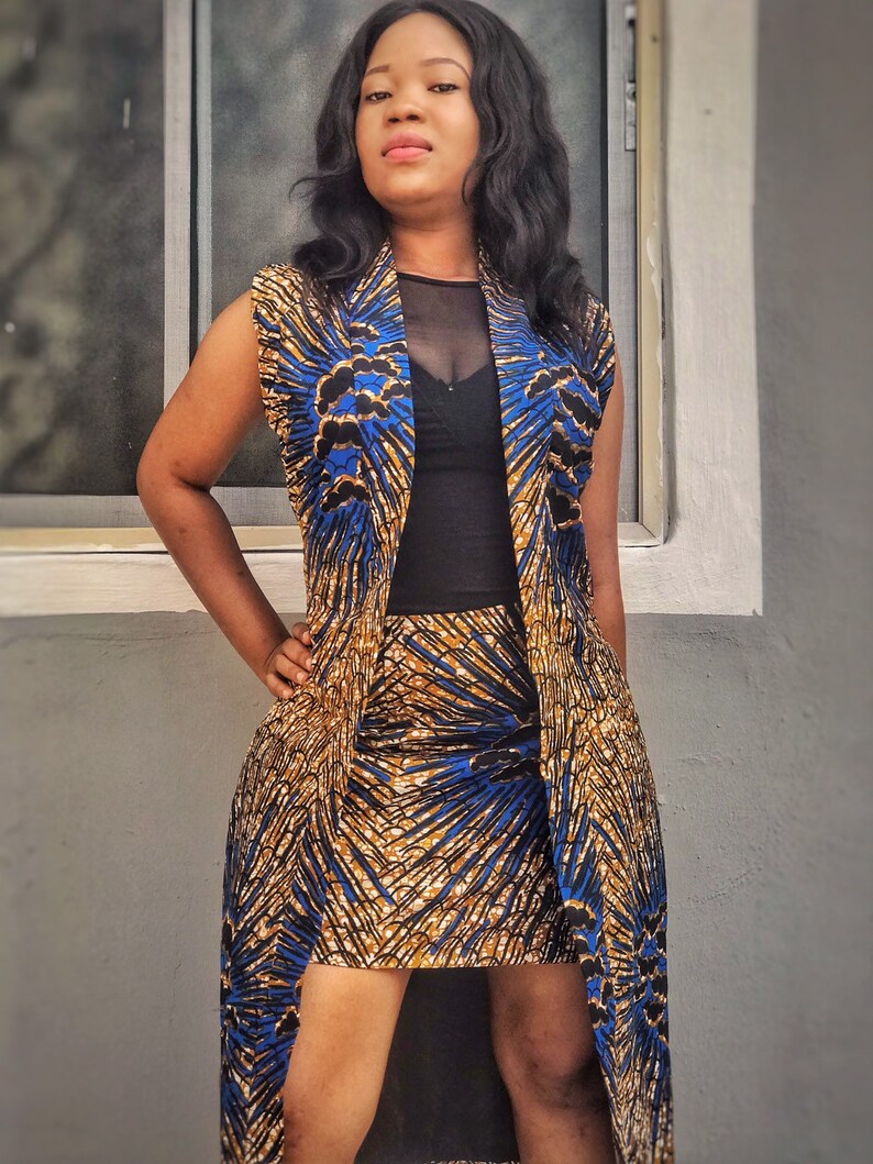 Ankara Dress Ankara Two piece Jacket and Mini skirt