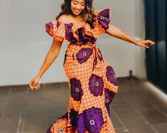 Ankara Wrap Dress - Etsy