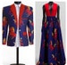 Ankara Outfit for Couples, Ankara Men's Jacket and Matching Female Ankara Dress, African Wedding Outfits 