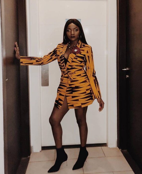 ankara blazer dress