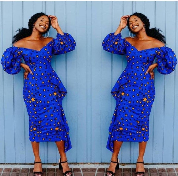 off the shoulder african tops