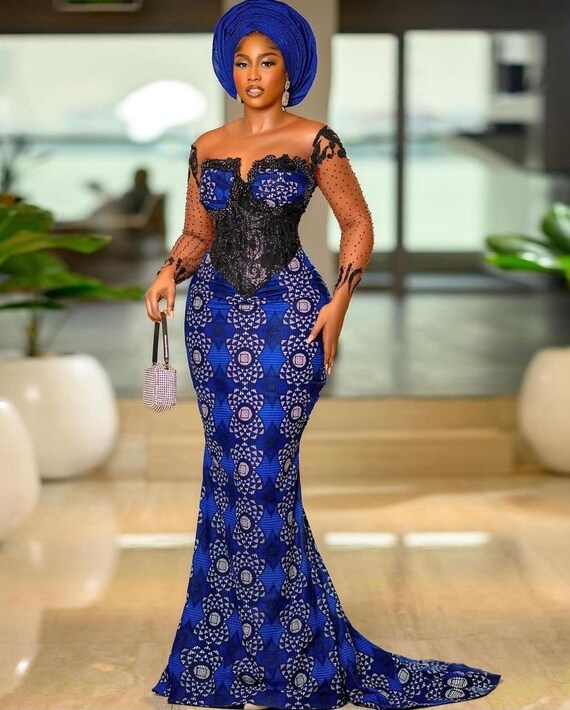 Elegant Body Fit Ankara Dress Ankara Cocktail Dress African - Etsy UK