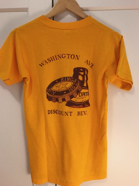 Vintage 70s Discount Beverage Yellow T Shirt / Siz