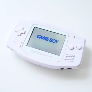 ALL WHITE Gameboy Advance 101 or IPS Screen Backlit Screen and Rechargeable Battery Custom Gba