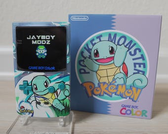 NEW Squirtle Themed GBC IPS Screen Mod w/Box!