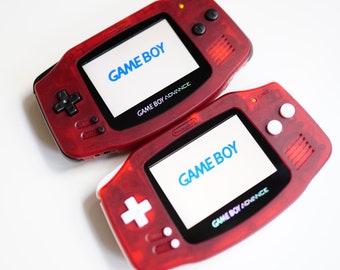 Niestandardowy Gameboy Advance w kolorze „Ruby Red”! Ekran 101 lub IPS z podświetleniem i możliwością ładowania!!!