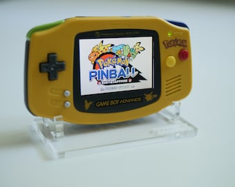 Pikachu Edition Custom GBA Totalmente modificado 101 o IPS pantalla retroiluminada y batería recargable