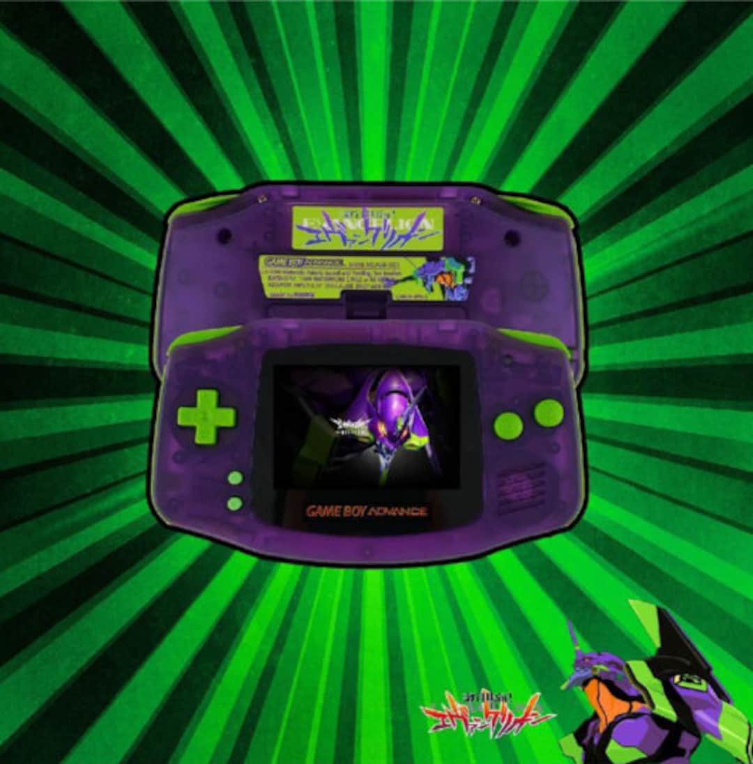 NEW Neon Genesis Evangelion Themed GBA IPS Screen Mod W/box!