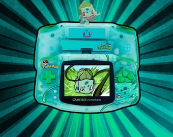 ¡NUEVO Mod de pantalla GBA IPS con tema de Bulba con caja!