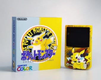 NEW Pikachu Themed GBC IPS Screen Mod w/Box!