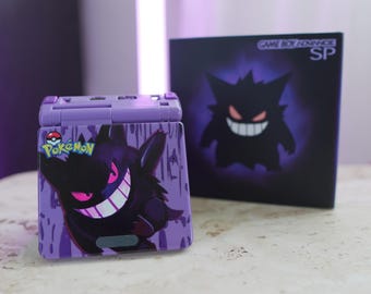 NEW Gengar Themed GBA SP Ips Screen Mod w/Box!