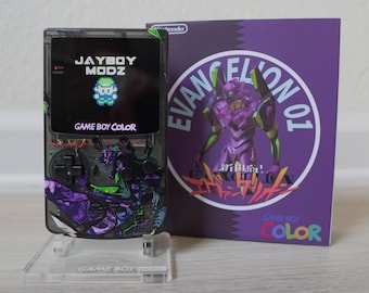 ¡NUEVA GBC temática de Evangelion con pantalla IPS con logotipo iluminado Q5 y caja!