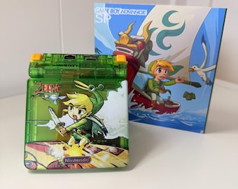 NEW Minish Cap Themed GBA SP Ips Screen Mod w/Box!
