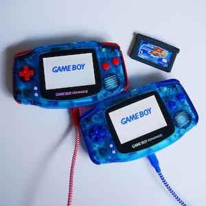 MEGAMANxROCKMAN Theme Custom Gba 101 or IPS Screen Backlit Rechargeable Mod Gameboy Advance &quot;Rockman Edition&quot;