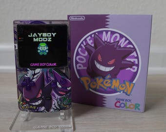 NEW Gengar Themed GBC IPS Screen Mod w/Box!