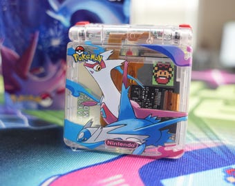 NEW Latios Themed GBA SP Ips Screen Mod w/Box!