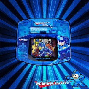 NEW Megaman Themed GBA IPS Screen Mod w/Box!