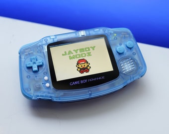 GAMEBOY Advance PERSONALIZADO!! IPS V2 Pantalla Aqua Marine concha azul!!