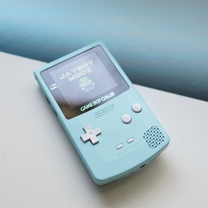 XL Gameboy Color! Aqua Blue shell w/ Light Up Logo screen