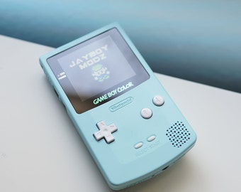 XL Gameboy Color! Aqua Blue shell w/ Light Up Logo screen