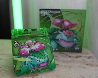 NEW Venusaur Themed GBA SP Ips Screen Mod w/Box!