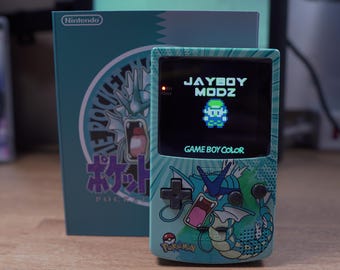 NEW Gyarados Themed GBC IPS Screen Mod w/Box!