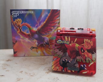NEW Ho-Oh Themed GBA SP Ips Screen Mod w/Box!