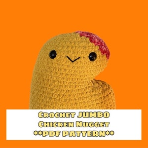 Nugget de pollo JUMBO de ganchillo **PATRÓN PDF**