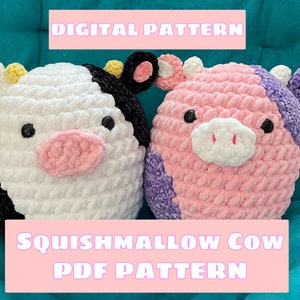 Crochet Cow Squishmallow Plushie **PDF PATTERN**