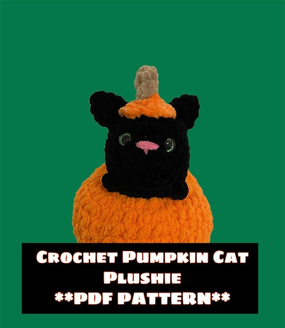 Crochet Pumpkin Cat Plushie **DIGTAL PDF PATTERN**