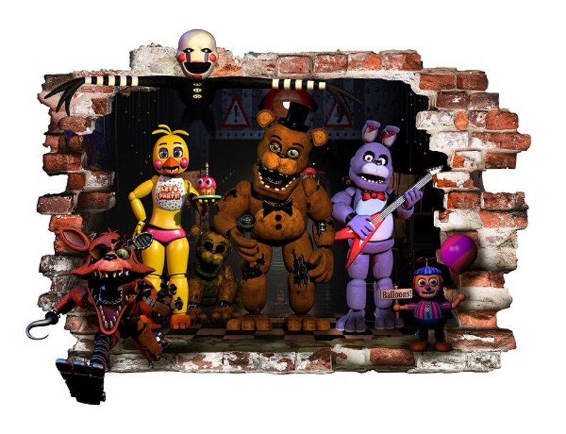 Five Nights At Freddy's wall sticker fnaf decal stickers Etsy