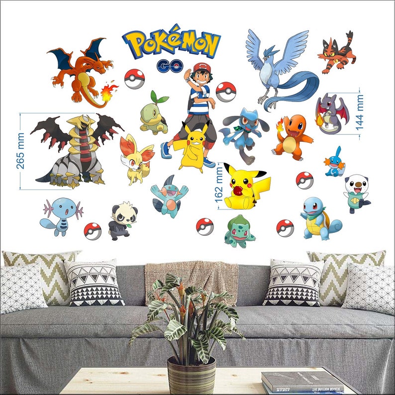 Pokemon Go Wall Stickers For Bedroom Boys And Girls Mural Image 0