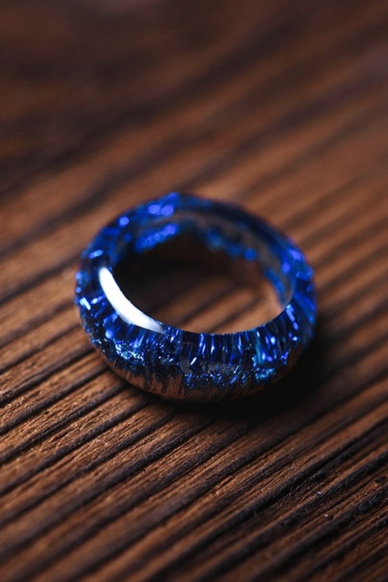 Before darkness Wood handmade ring Statement ring Wood resin Etsy