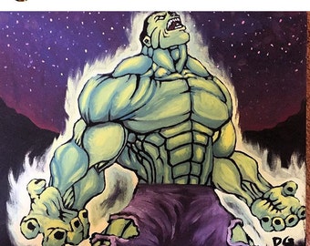 Incredible Hulk 2 Piece Acrylic Painting. Many color options
