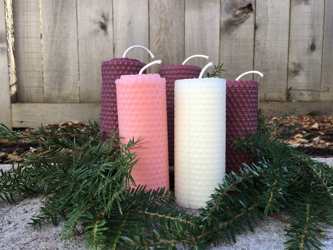 Beeswax Advent Candles Etsy