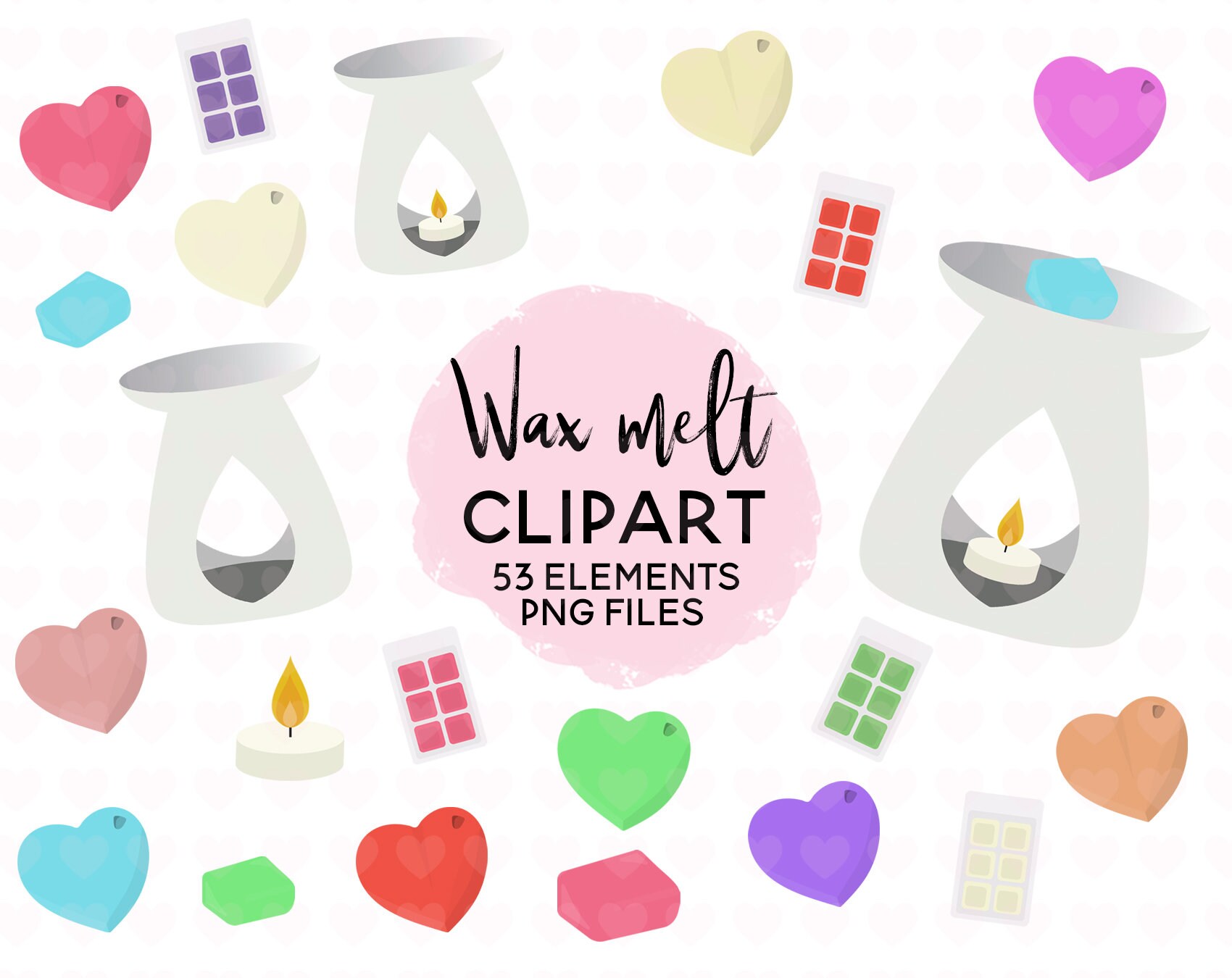 Wax Melt Clipart Wax Burner PNG File Wax Melt Pack Clipart Etsy Canada