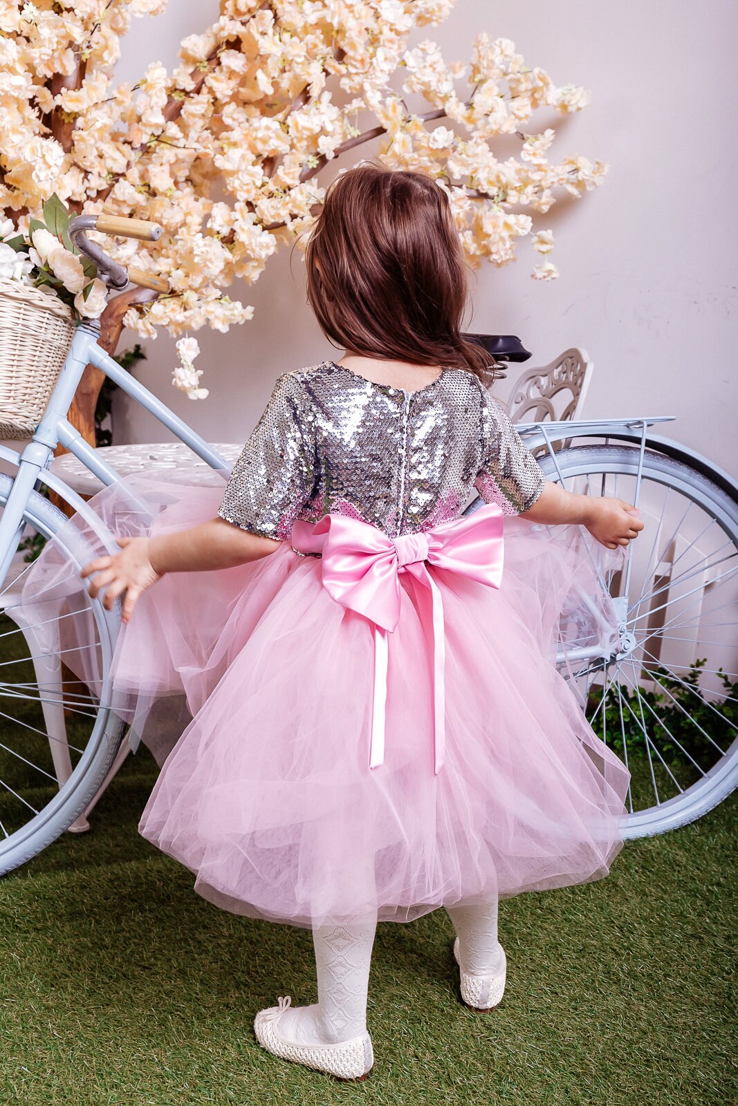 Tulle Flower Girl Dress Satin Flower Girl Dress Flower Girl Etsy