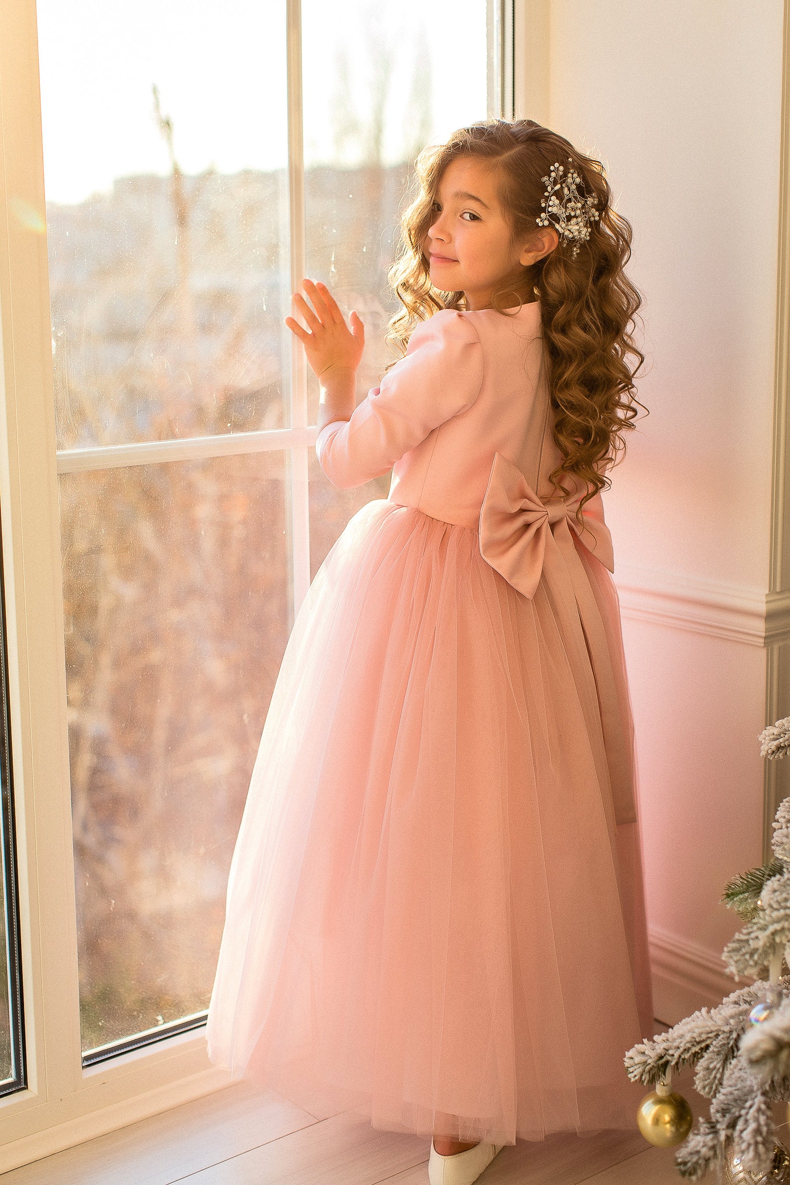 Long Sleeve Flower Girl Dress Flower Girl Dress First Etsy