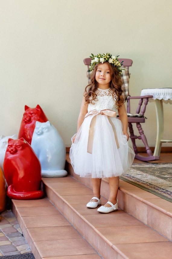 light ivory flower girl dresses