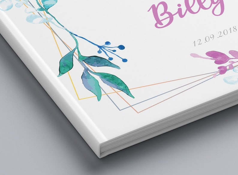 Floral Wedding Guest Book Custom Wedding Guestbook Etsy