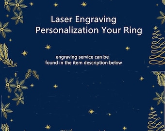 Laser Engraving Add-On for Rings Only, High Quality Laser Engraving, Custom Laser Engraving