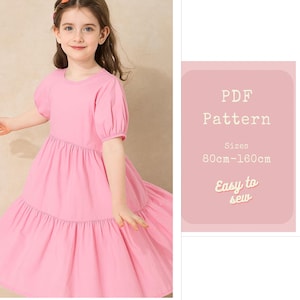 Dress Sewing Pattern for Kids, Dress Pattern, Kids Pattern, Summer Dress Pattern, Beginner Pattern, Sewing Pattern Toddlers, Baby Pattern