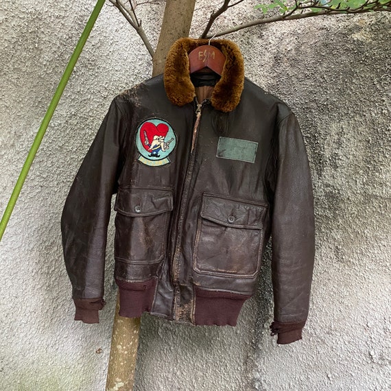 Vintage 50s 60s L.W Foster Sporstwear USN G-1 Leather Flight - Etsy