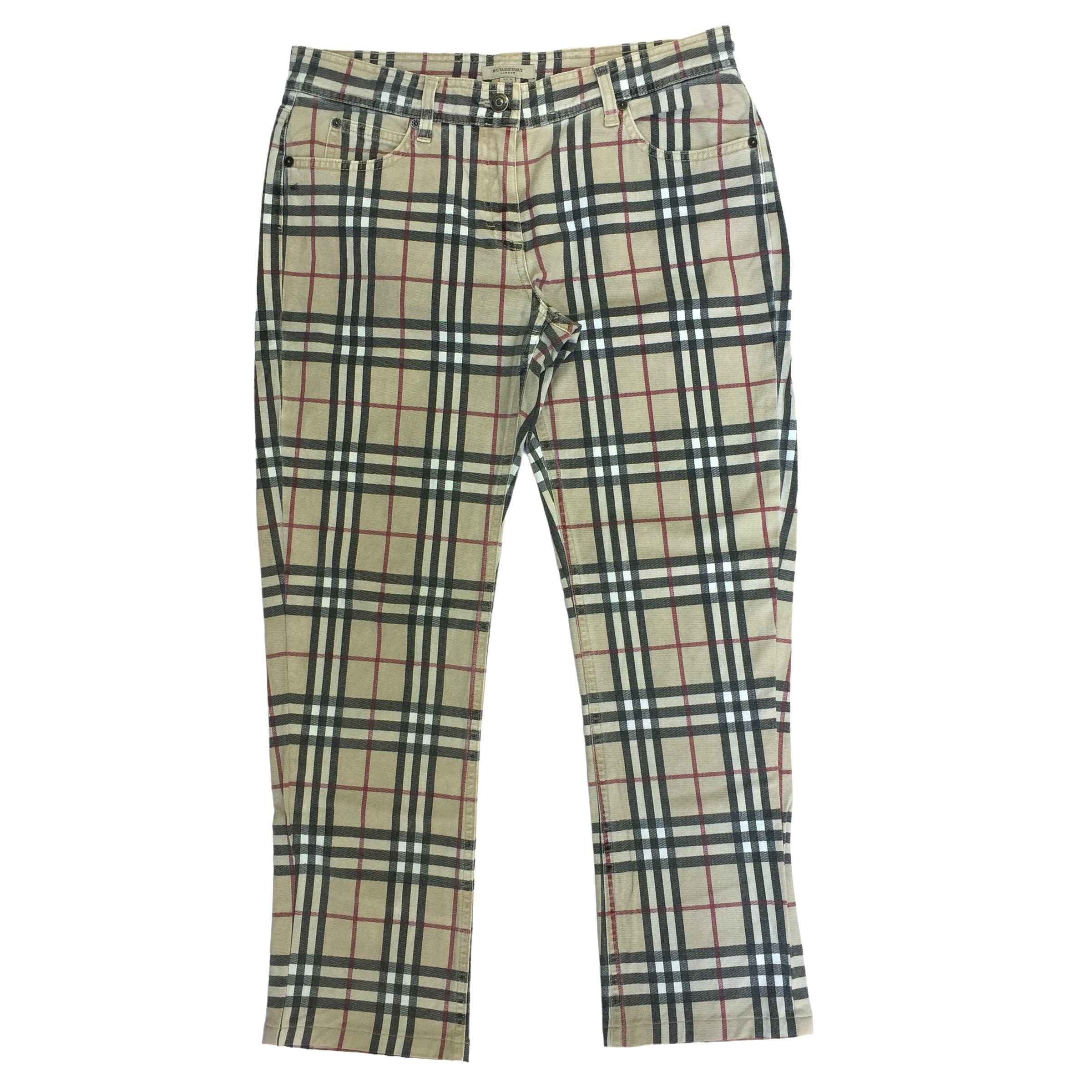 Vintage Burberry London Nova Check Trousers Pants - Etsy