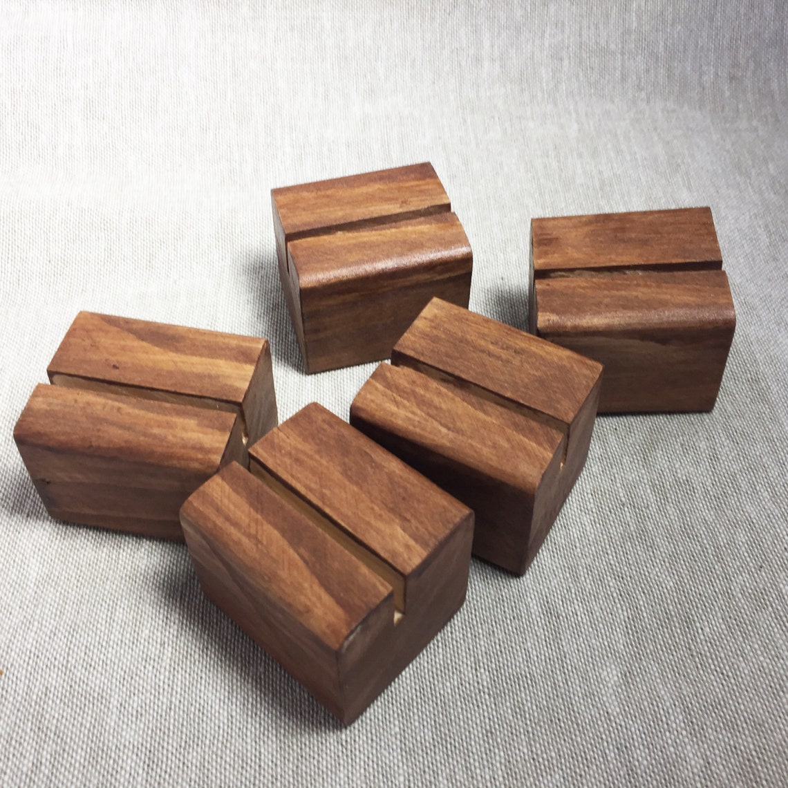 Wooden Price Tag Standwooden Card Standset of 5 Mini Display Etsy