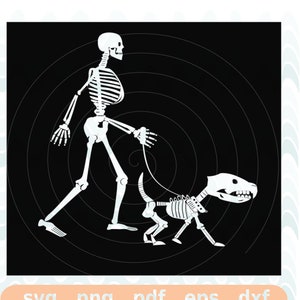 Skeleton dog walking - SVG / Vector file / Digital download / Halloween / FarSeaStudio