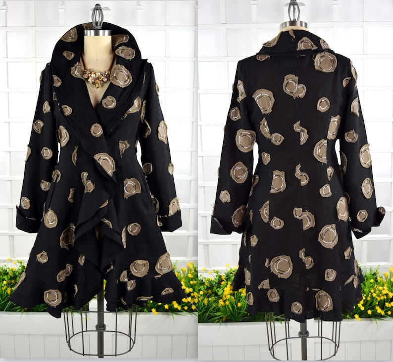 100/% linen Jacket Linen Jacket Designer Jacket Embroidered Linen Coat Women Linen Coat Royal Designer Linen Coat
